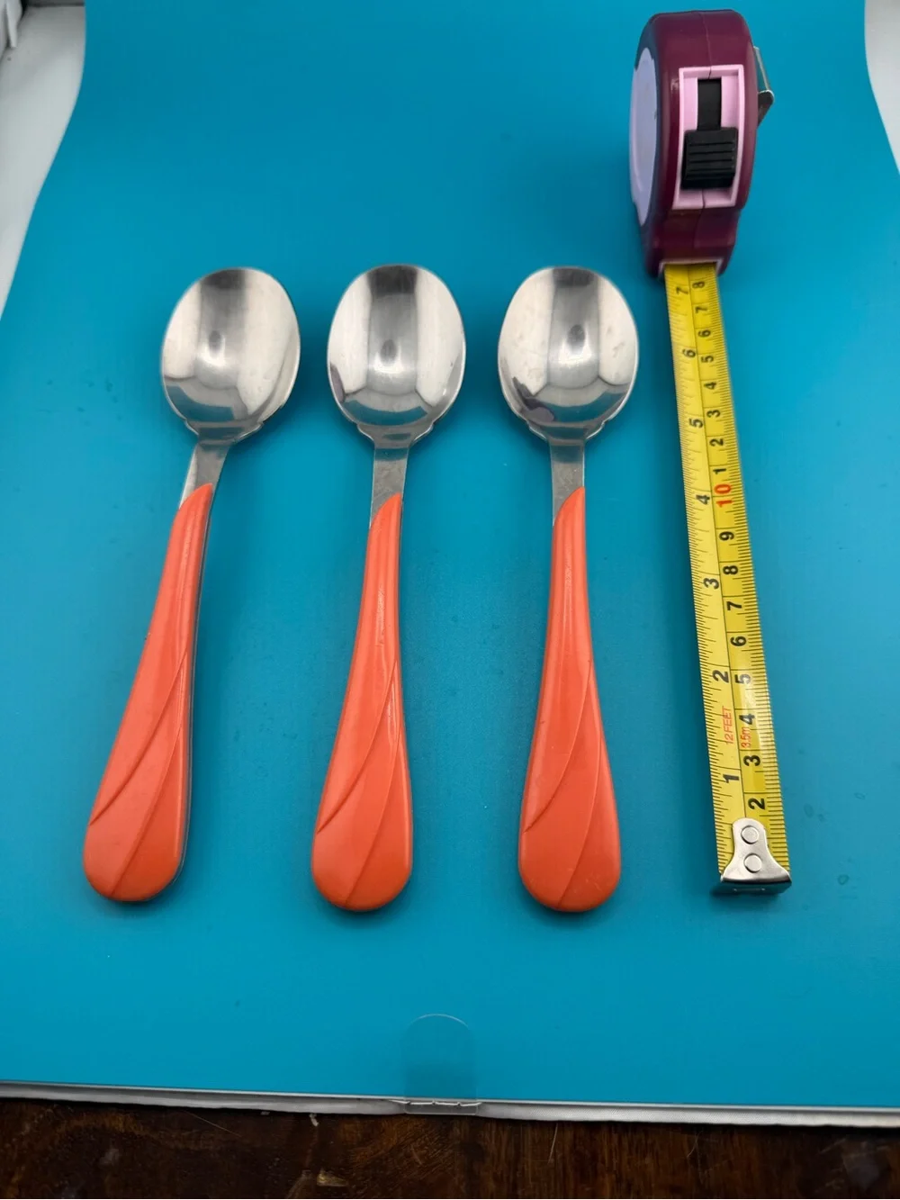 Fiesta Taiwan Coral Orange Stainless Spoons Set of 3